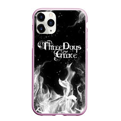 Чехол iPhone 11 Pro матовый Three Days Grace, цвет: 3D-розовый