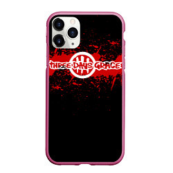 Чехол iPhone 11 Pro матовый Three days grace, цвет: 3D-малиновый