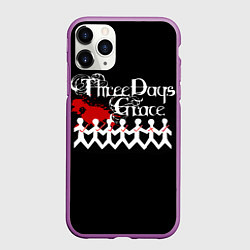 Чехол iPhone 11 Pro матовый Three days grace, цвет: 3D-фиолетовый