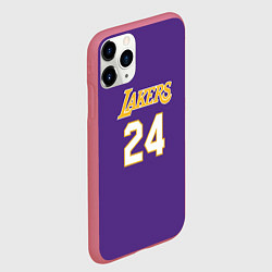 Чехол iPhone 11 Pro матовый Los Angeles Lakers Kobe Brya, цвет: 3D-малиновый — фото 2
