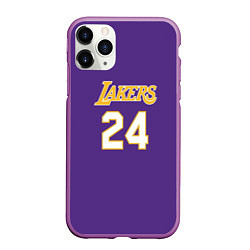 Чехол iPhone 11 Pro матовый Los Angeles Lakers Kobe Brya, цвет: 3D-фиолетовый