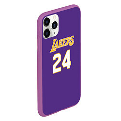 Чехол iPhone 11 Pro матовый Los Angeles Lakers Kobe Brya, цвет: 3D-фиолетовый — фото 2