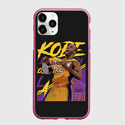 Чехол iPhone 11 Pro матовый Kobe Bryant, цвет: 3D-малиновый