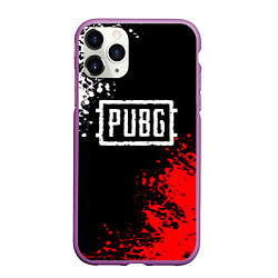 Чехол iPhone 11 Pro матовый PUBG, цвет: 3D-фиолетовый