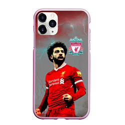 Чехол iPhone 11 Pro матовый Mohamed Salah, цвет: 3D-розовый