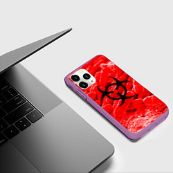 Чехол iPhone 11 Pro матовый PLAGUE INCBIOHAZARD, цвет: 3D-фиолетовый — фото 2