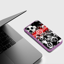 Чехол iPhone 11 Pro матовый Three days grace, цвет: 3D-фиолетовый — фото 2