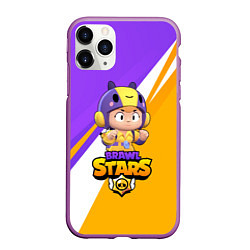 Чехол iPhone 11 Pro матовый BRAWL STARS BEA, цвет: 3D-фиолетовый