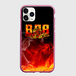 Чехол iPhone 11 Pro матовый ВДВ, цвет: 3D-малиновый