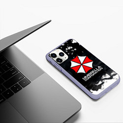 Чехол iPhone 11 Pro матовый UMBRELLA CORP, цвет: 3D-светло-сиреневый — фото 2