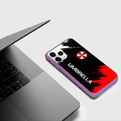 Чехол iPhone 11 Pro матовый UMBRELLA CORP, цвет: 3D-фиолетовый — фото 2