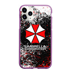 Чехол iPhone 11 Pro матовый UMBRELLA CORP, цвет: 3D-фиолетовый