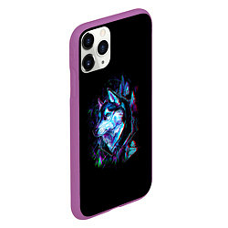 Чехол iPhone 11 Pro матовый Wolf, цвет: 3D-фиолетовый — фото 2