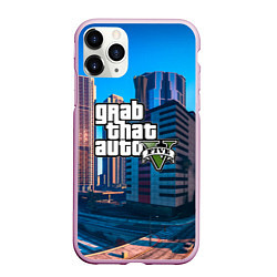 Чехол iPhone 11 Pro матовый GTA 5, цвет: 3D-розовый