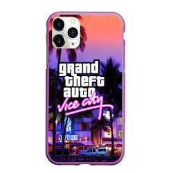 Чехол iPhone 11 Pro матовый Grand Theft Auto Vice City