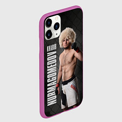 Чехол iPhone 11 Pro матовый Хабиб Нурмагомедов, цвет: 3D-фиолетовый — фото 2