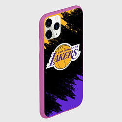 Чехол iPhone 11 Pro матовый LA LAKERS, цвет: 3D-фиолетовый — фото 2
