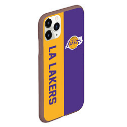 Чехол iPhone 11 Pro матовый LA LAKERS, цвет: 3D-коричневый — фото 2