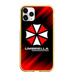 Чехол iPhone 11 Pro матовый Umbrella Corporation, цвет: 3D-желтый