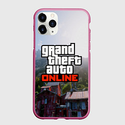 Чехол iPhone 11 Pro матовый GTA Online, цвет: 3D-малиновый