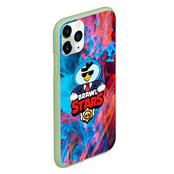 Чехол iPhone 11 Pro матовый BRAWL STARS MRP, цвет: 3D-салатовый — фото 2