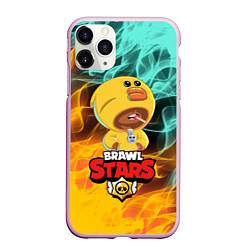 Чехол iPhone 11 Pro матовый BRAWL STARS SALLY LEON, цвет: 3D-розовый