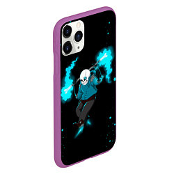 Чехол iPhone 11 Pro матовый Undertale, цвет: 3D-фиолетовый — фото 2