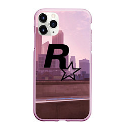 Чехол iPhone 11 Pro матовый ROCKSTAR, цвет: 3D-розовый