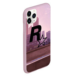 Чехол iPhone 11 Pro матовый ROCKSTAR, цвет: 3D-розовый — фото 2