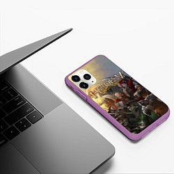 Чехол iPhone 11 Pro матовый Heroes of Might and Magic, цвет: 3D-фиолетовый — фото 2