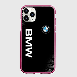 Чехол iPhone 11 Pro матовый BMW, цвет: 3D-малиновый