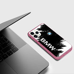 Чехол iPhone 11 Pro матовый BMW, цвет: 3D-малиновый — фото 2