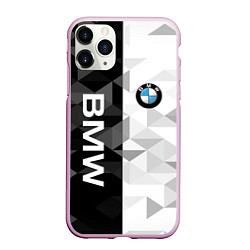 Чехол iPhone 11 Pro матовый BMW, цвет: 3D-розовый