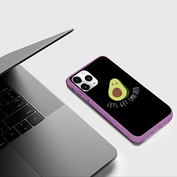 Чехол iPhone 11 Pro матовый Авокадо, цвет: 3D-фиолетовый — фото 2
