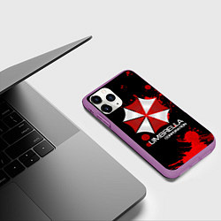 Чехол iPhone 11 Pro матовый UMBRELLA CORP, цвет: 3D-фиолетовый — фото 2