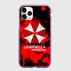 Чехол iPhone 11 Pro матовый UMBRELLA CORP, цвет: 3D-фиолетовый