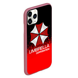 Чехол iPhone 11 Pro матовый UMBRELLA CORP, цвет: 3D-малиновый — фото 2