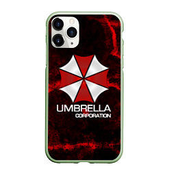 Чехол iPhone 11 Pro матовый UMBRELLA CORP, цвет: 3D-салатовый