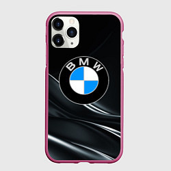 Чехол iPhone 11 Pro матовый BMW, цвет: 3D-малиновый