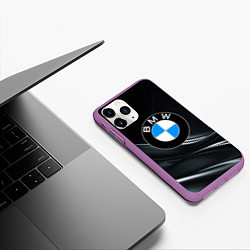 Чехол iPhone 11 Pro матовый BMW, цвет: 3D-фиолетовый — фото 2