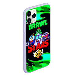 Чехол iPhone 11 Pro матовый BRAWL STARS Пламя, цвет: 3D-светло-сиреневый — фото 2