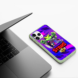 Чехол iPhone 11 Pro матовый BRAWL STARS, цвет: 3D-салатовый — фото 2