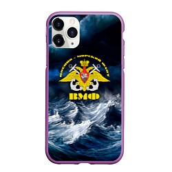 Чехол iPhone 11 Pro матовый Военно-морской флот, цвет: 3D-фиолетовый