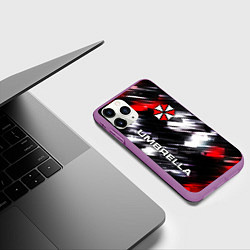 Чехол iPhone 11 Pro матовый UMBRELLA CORPORATION, цвет: 3D-фиолетовый — фото 2