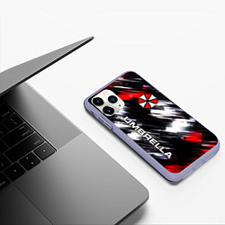 Чехол iPhone 11 Pro матовый UMBRELLA CORPORATION, цвет: 3D-светло-сиреневый — фото 2