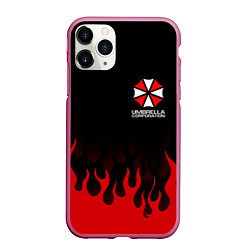 Чехол iPhone 11 Pro матовый UMBRELLA CORPORATION, цвет: 3D-малиновый