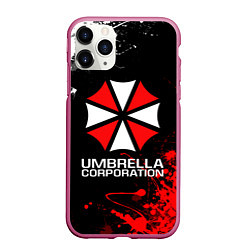 Чехол iPhone 11 Pro матовый UMBRELLA CORPORATION, цвет: 3D-малиновый