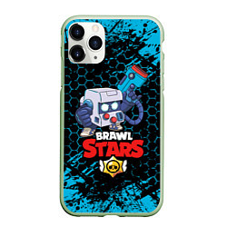 Чехол iPhone 11 Pro матовый BRAWL STARS 8-BIT, цвет: 3D-салатовый