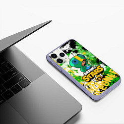 Чехол iPhone 11 Pro матовый Brawl Stars Leon, цвет: 3D-светло-сиреневый — фото 2