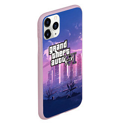 Чехол iPhone 11 Pro матовый GTA VI, цвет: 3D-розовый — фото 2